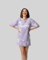Lavender Teddy Oversized T-Shirt - Puff Print Edition
