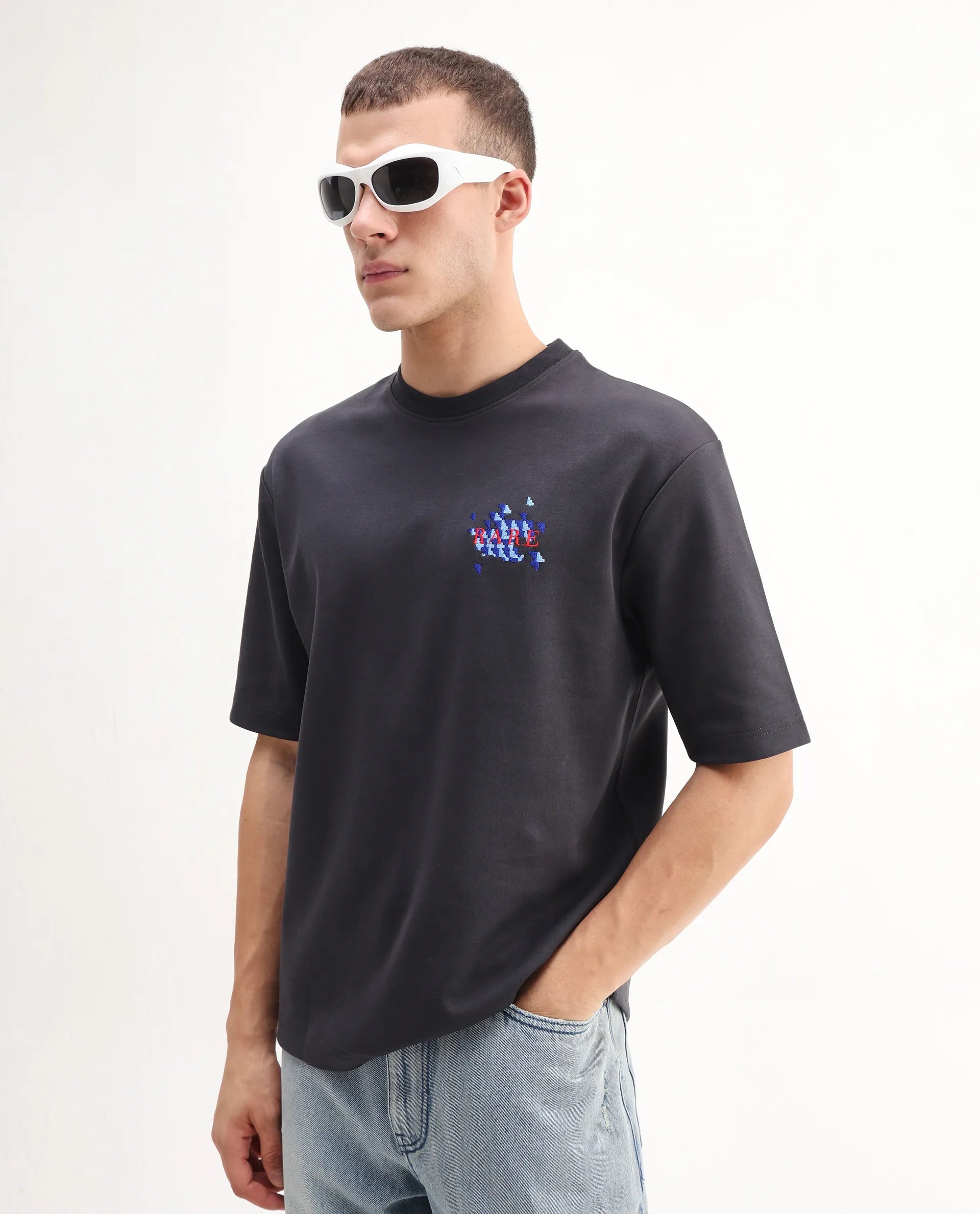 PLACEMENT GRAPHIC PRINT OVERSIZED T-SHIRT BUNN - DUSKY PINK