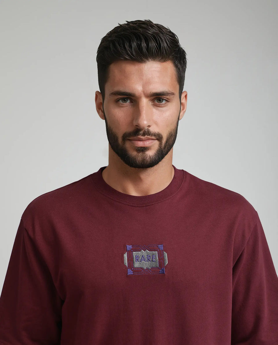 PLACEMENT GRAPHIC PRINT OVERSIZED T-SHIRT BUNN - DUSKY PINK