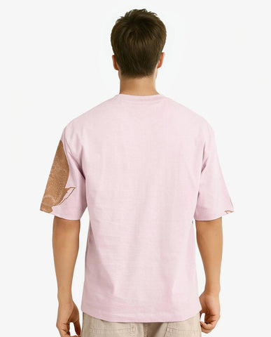 PLACEMENT GRAPHIC PRINT OVERSIZED T-SHIRT BUNN - DUSKY PINK
